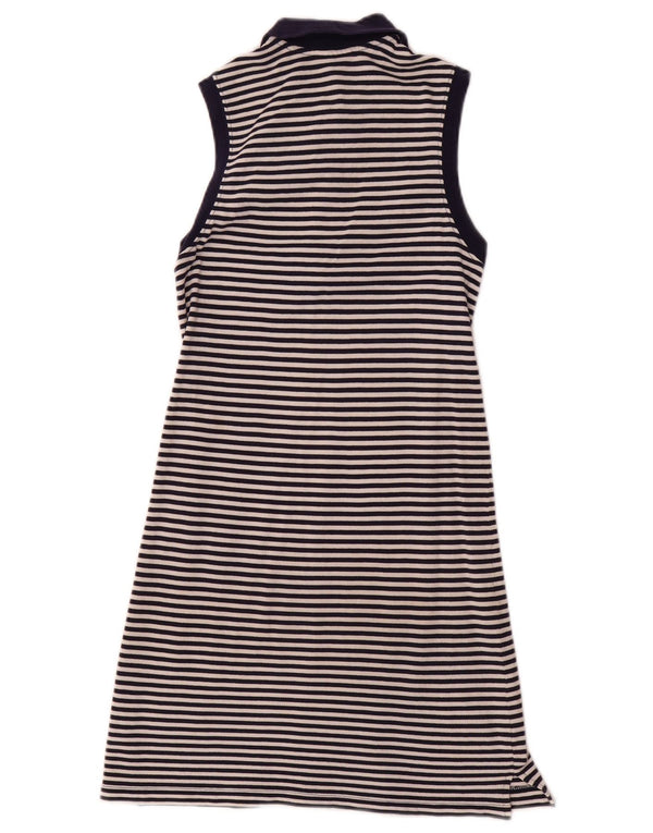 Lacoste Girls Sleeveless Polo Dress 11-12 Years Navy Blue Striped