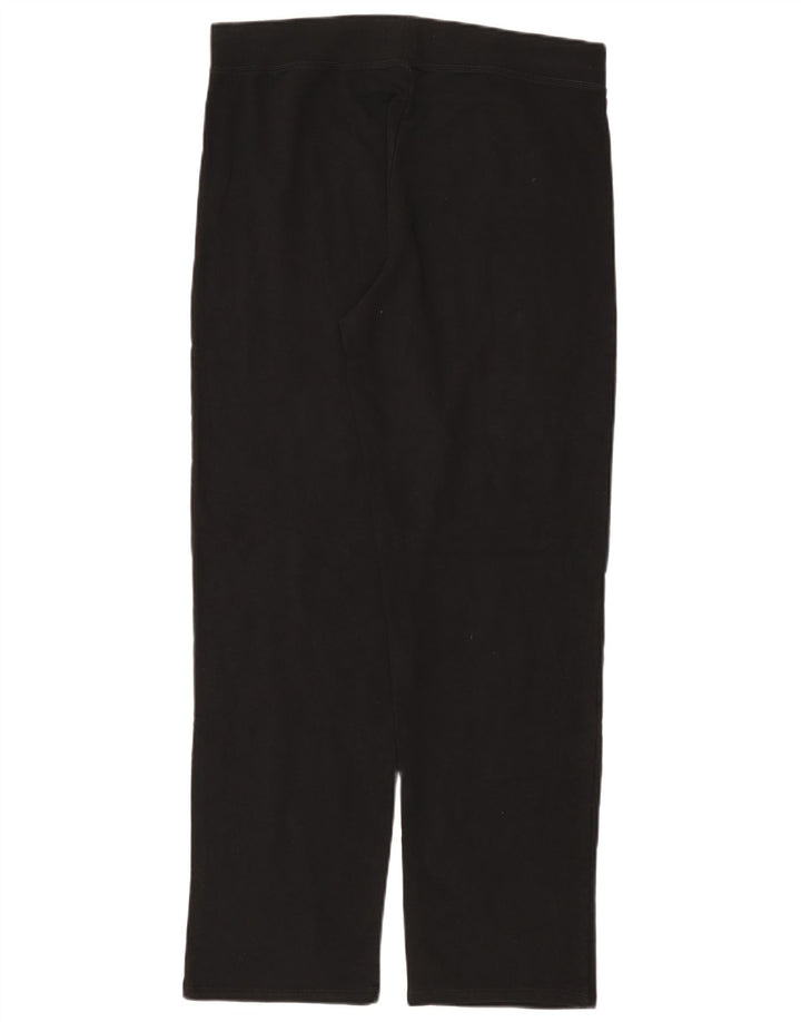 Marks & Spencer Womens Tracksuit Trousers UK 14 Large Black Cotton