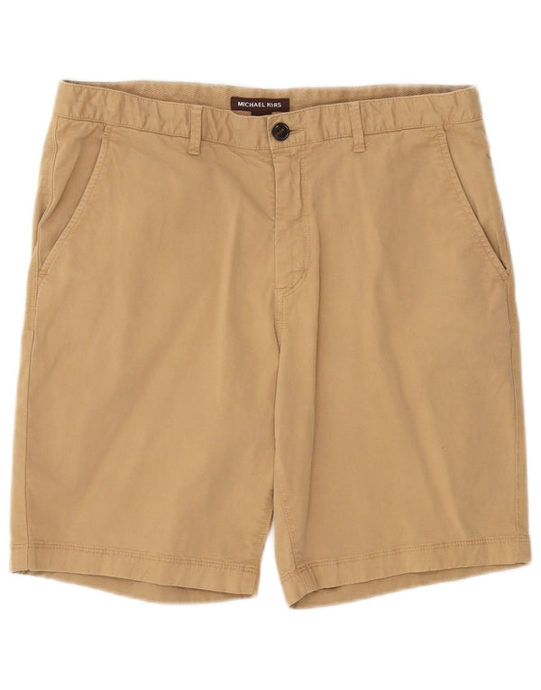 Michael Kors Mens Garment Dyed Chino Shorts W34 Large Beige Cotton