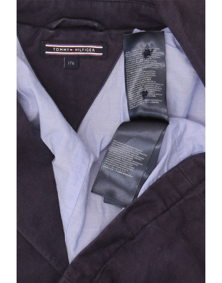 Tommy Hilfiger Boys 2 Button Blazer Jacket 15-16 Years Navy Blue Cotton