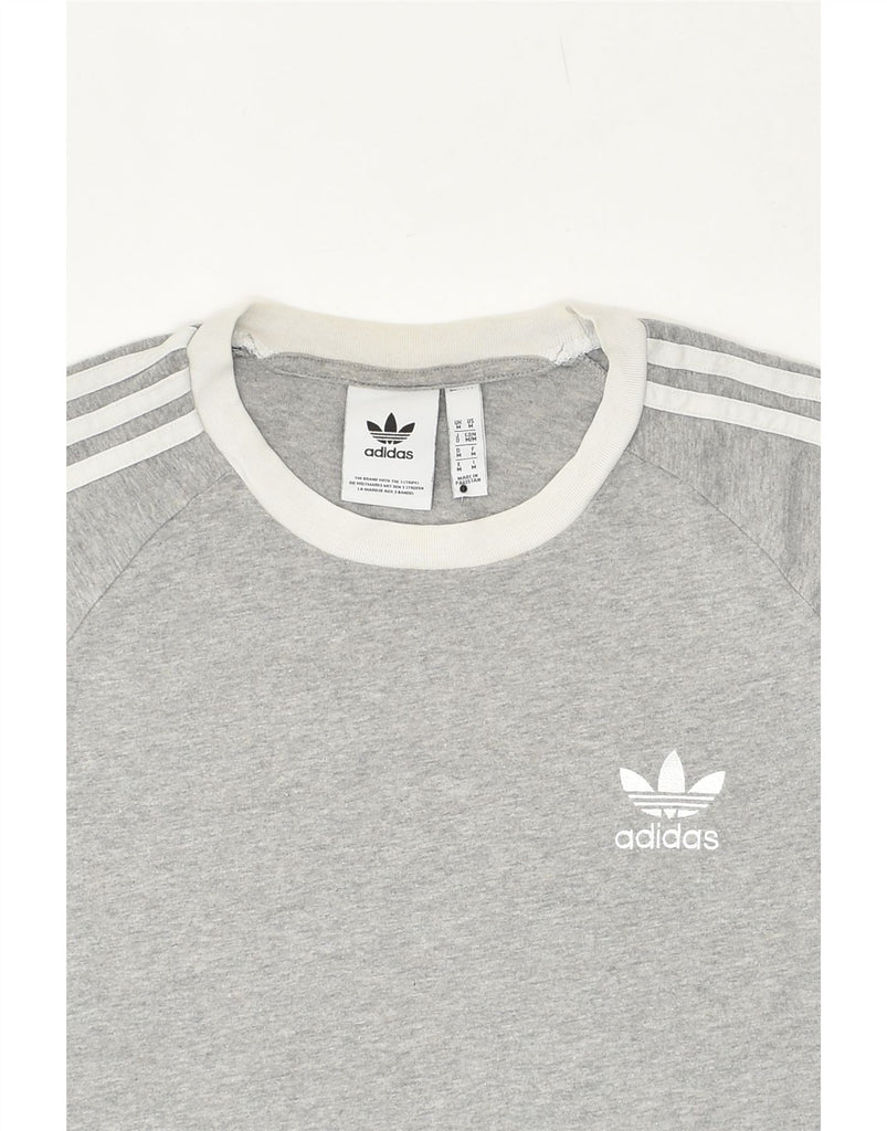 ADIDAS Mens T-Shirt Top Medium Grey Cotton Vintage Adidas and Second-Hand Adidas from Messina Hembry 