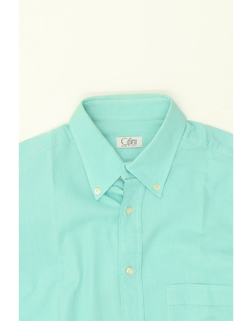 CASSERA Mens Shirt Medium Turquoise | Vintage Cassera | Thrift | Second-Hand Cassera | Used Clothing | Messina Hembry 