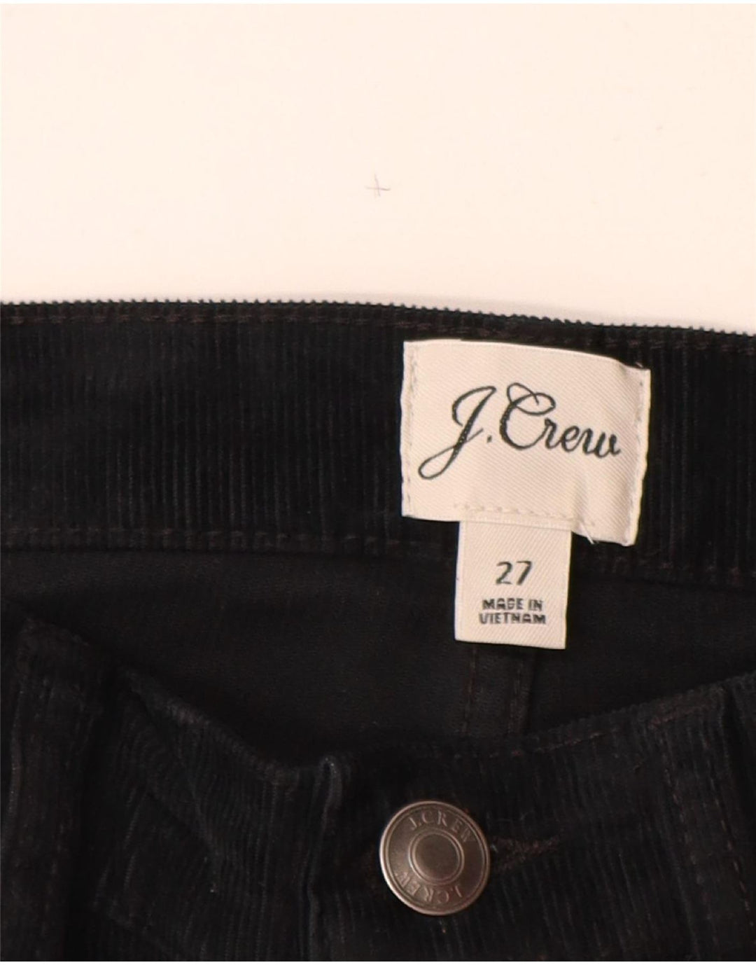 J. CREW Womens Slim Corduroy Trousers W27 L27 Black Cotton