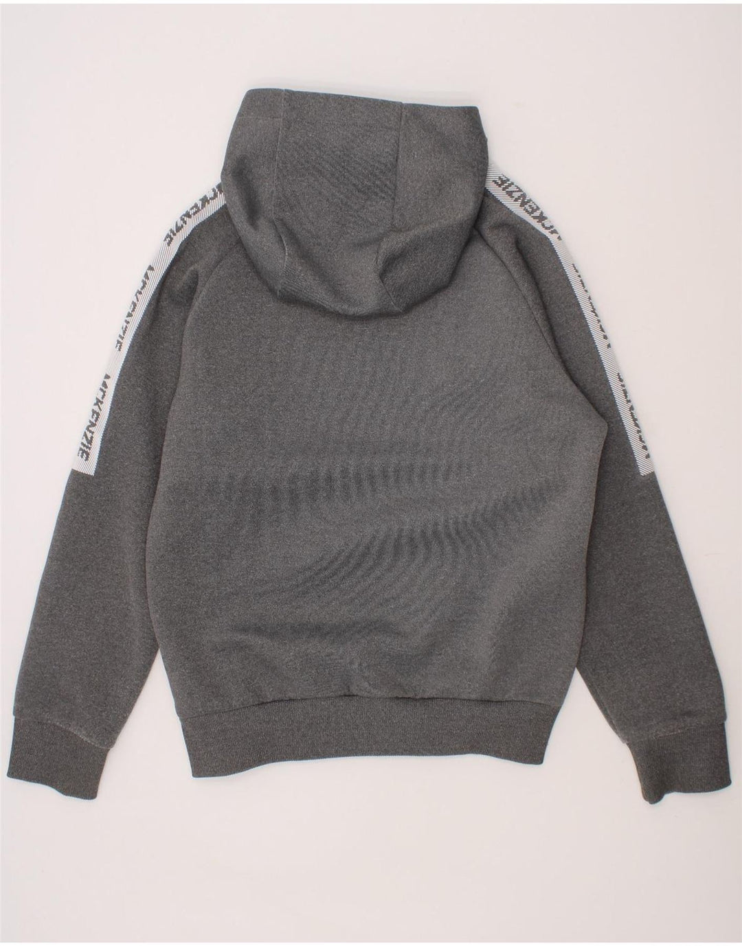 MCKENZIE Boys Graphic Hoodie Jumper 10-11 Years Grey Polyester Vintage Mckenzie and Second-Hand Mckenzie from Messina Hembry 