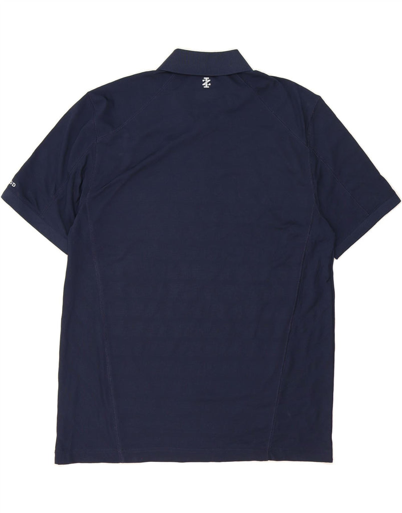 IZOD Mens Coupe Ajustee Slim Fit Polo Shirt XL Navy Blue Polyester Vintage Izod and Second-Hand Izod from Messina Hembry 