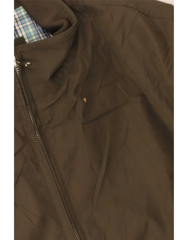 Marks & Spencer Mens Regular Fit Bomber Jacket UK 38 Medium Khaki Polyester