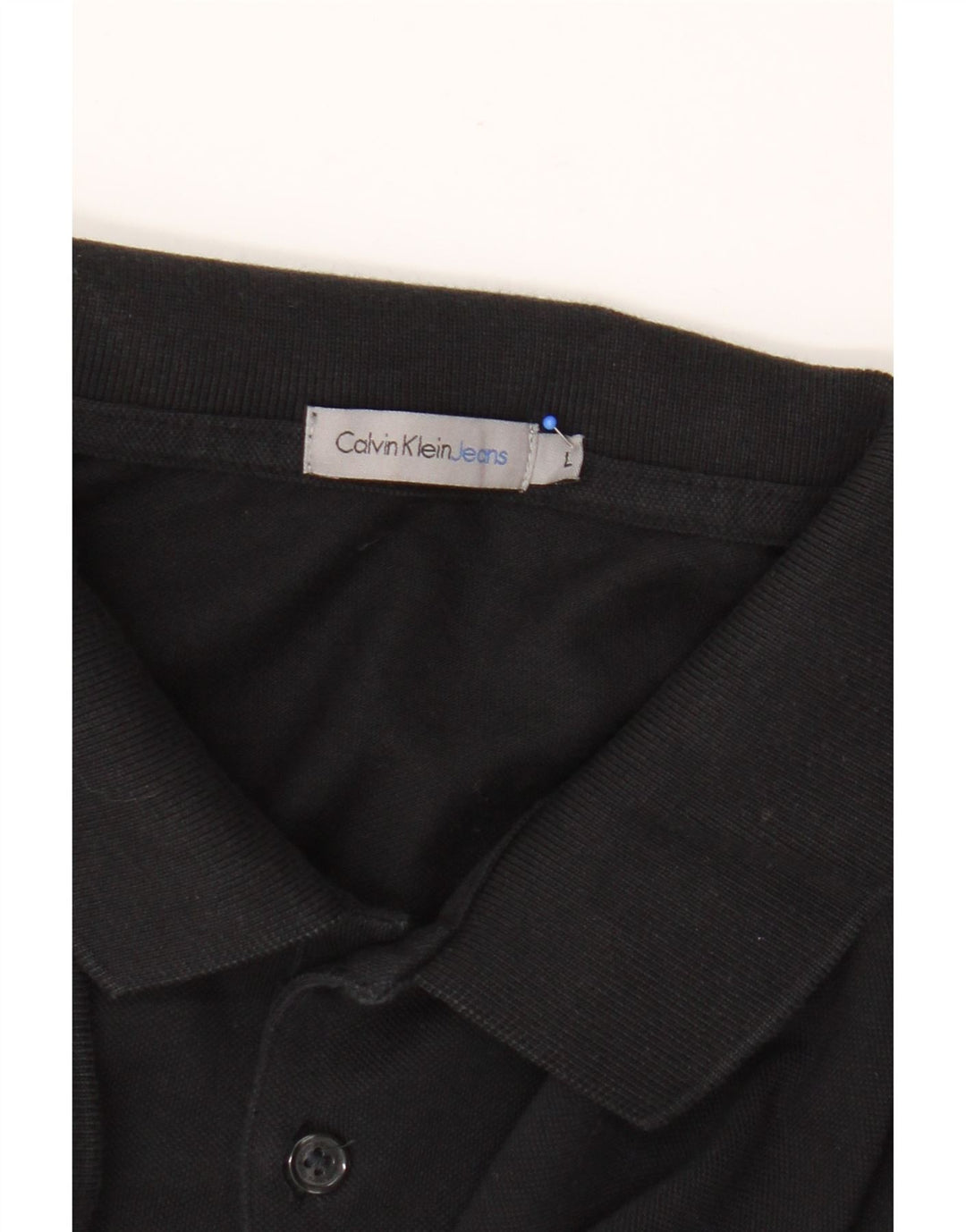 Calvin Klein Jeans Mens Polo Shirt Large Black