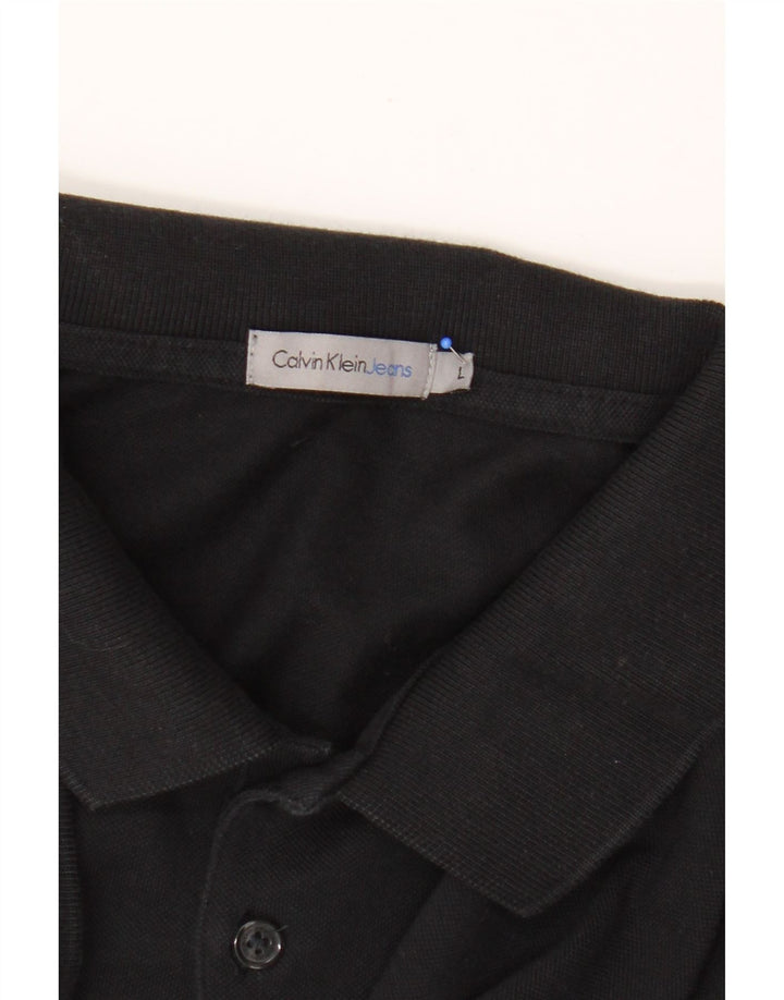 Calvin Klein Jeans Mens Polo Shirt Large Black