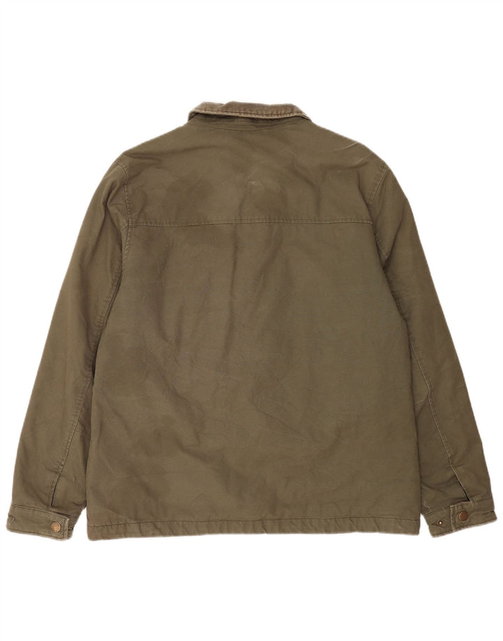 Lincoln Mens Utility Jacket UK 40 Large Khaki Cotton