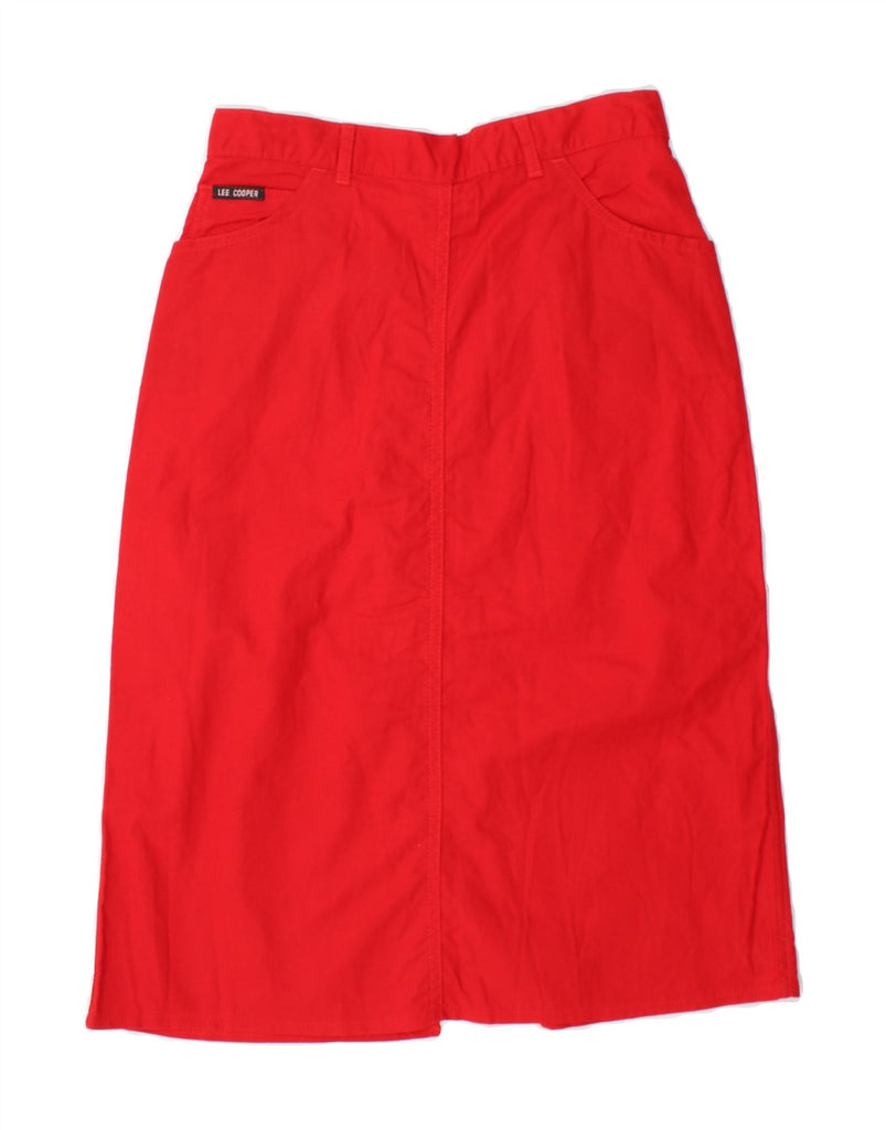 LEE COOPER Womens A-Line Skirt IT 42 Medium W28 Red Cotton Vintage Lee Cooper and Second-Hand Lee Cooper from Messina Hembry 