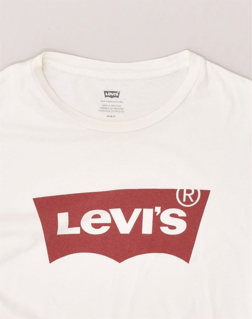 LEVI'S Mens Graphic T-Shirt Top Medium White Cotton | Vintage Levi's | Thrift | Second-Hand Levi's | Used Clothing | Messina Hembry 