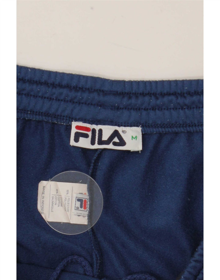 Fila Mens Tracksuit Trousers Medium Blue Colourblock Polyester