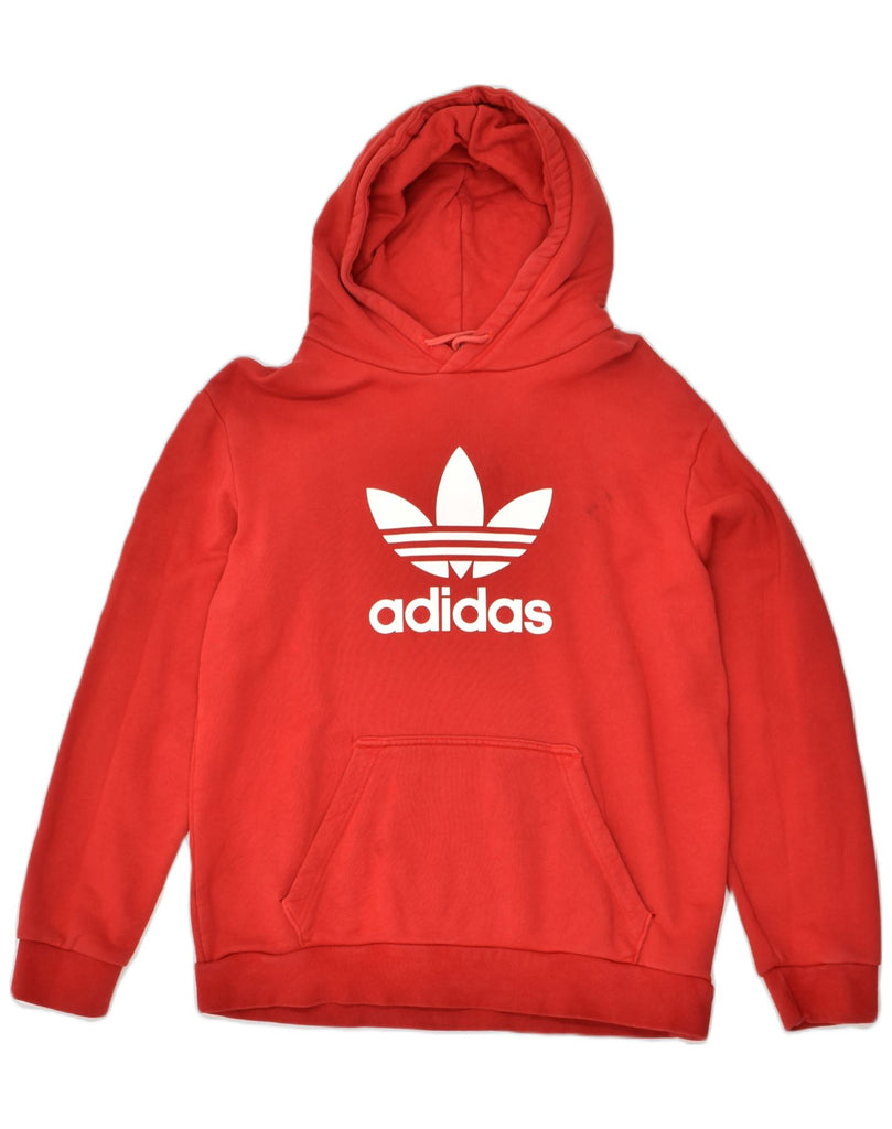 ADIDAS Mens Graphic Hoodie Jumper Medium Red Cotton | Vintage Adidas | Thrift | Second-Hand Adidas | Used Clothing | Messina Hembry 