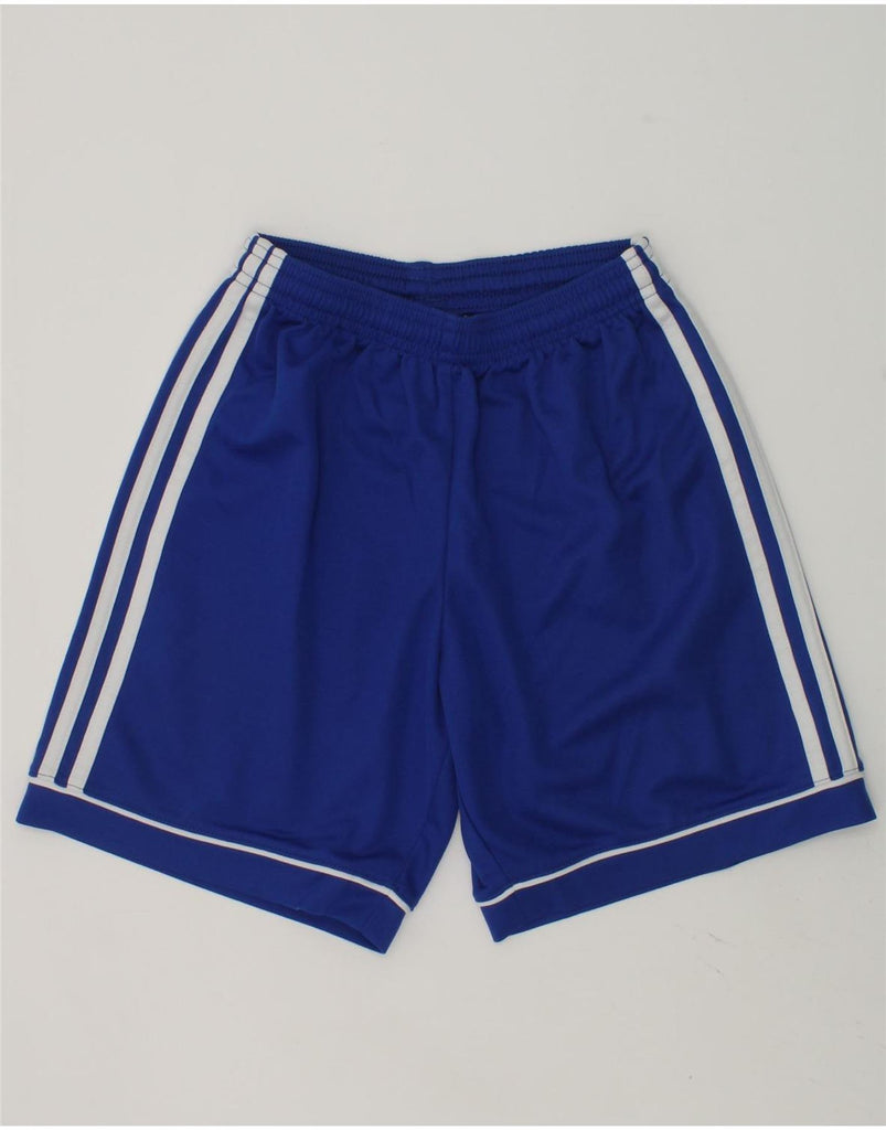 ADIDAS Boys Climalite Sport Shorts 11-12 Years Blue Polyester | Vintage Adidas | Thrift | Second-Hand Adidas | Used Clothing | Messina Hembry 