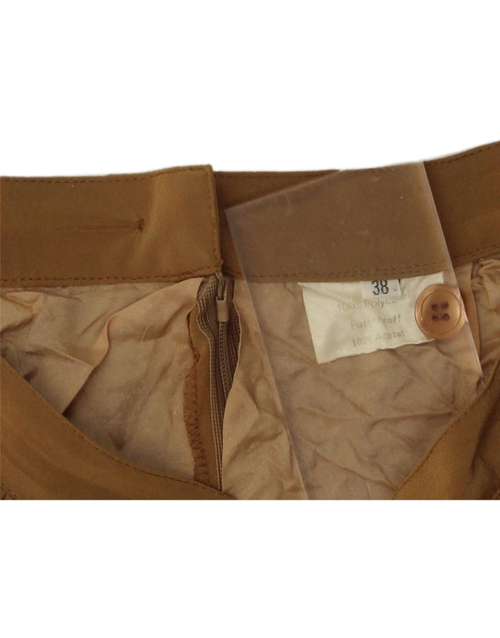VINTAGE Womens Flared Skirt IT 38 XS W26 Brown Polyester Vintage Vintage and Second-Hand Vintage from Messina Hembry 