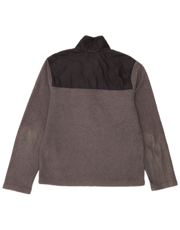 Columbia Mens Fleece Jacket UK 38 Medium Grey Colourblock Polyester