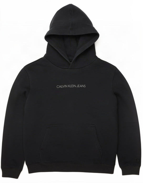 Calvin Klein Jeans Womens Graphic Hoodie Jumper UK 14 Medium Navy Blue