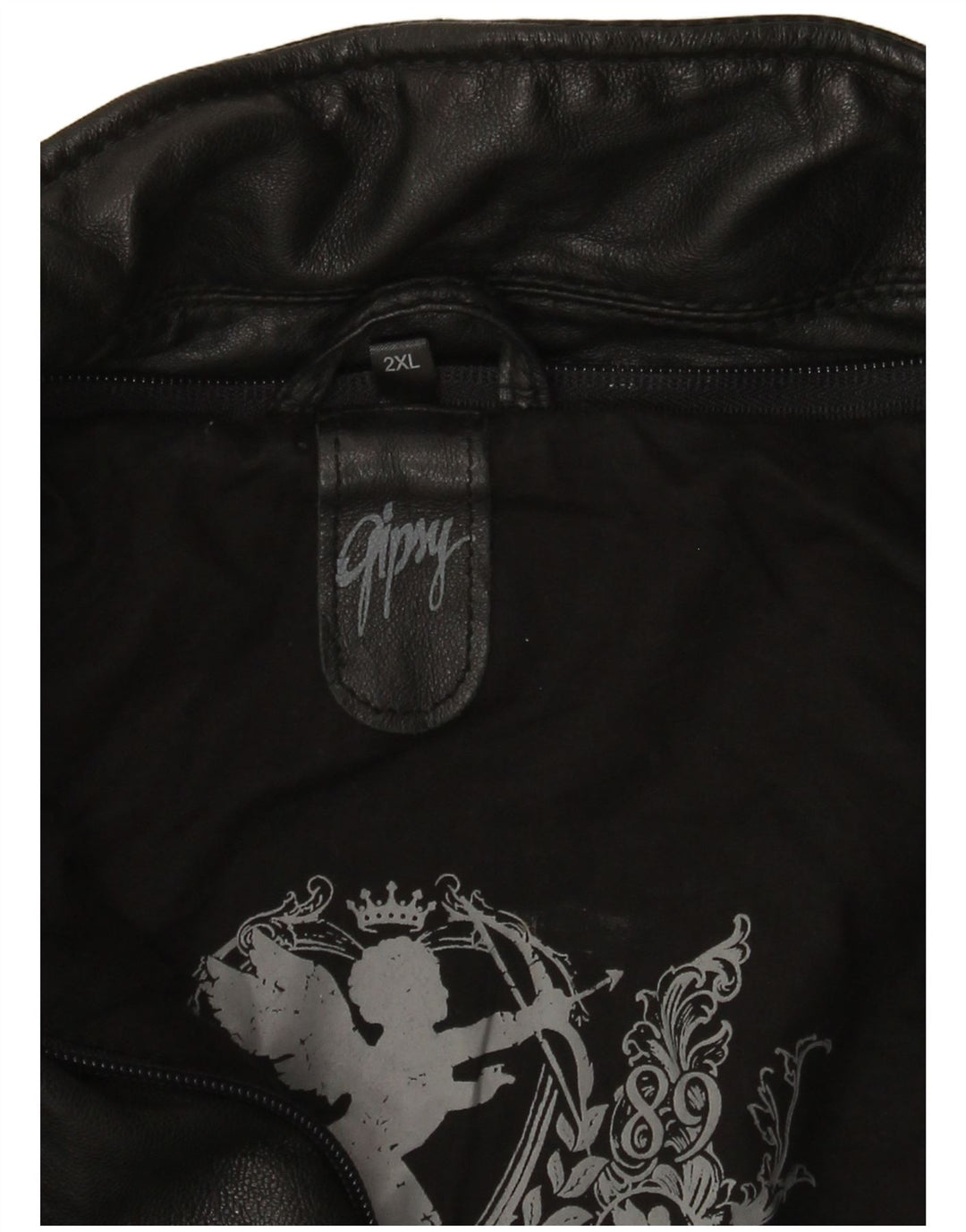 Gipsy Womens Leather Biker Jacket UK 20 2XL Black