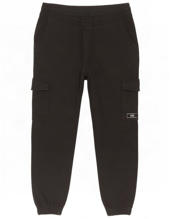 Jack & Jones Mens Cargo Tracksuit Trousers Joggers Medium Black Cotton