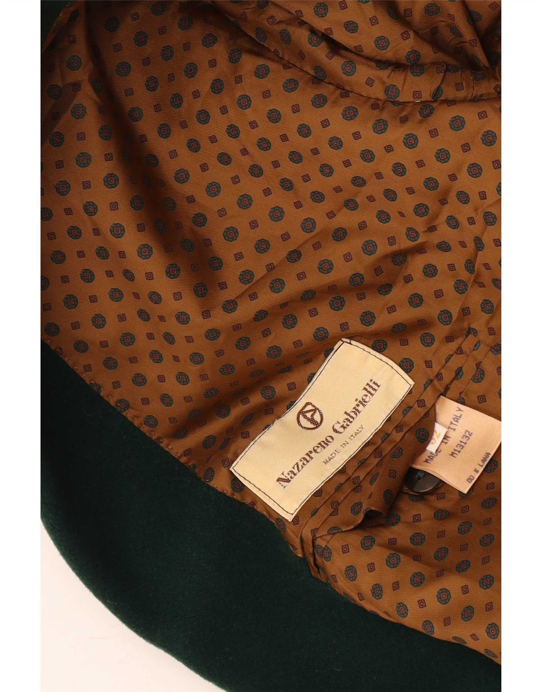 Nazareno Gabrielli Mens Double Breasted Blazer Jacket IT 52 XL Green Wool