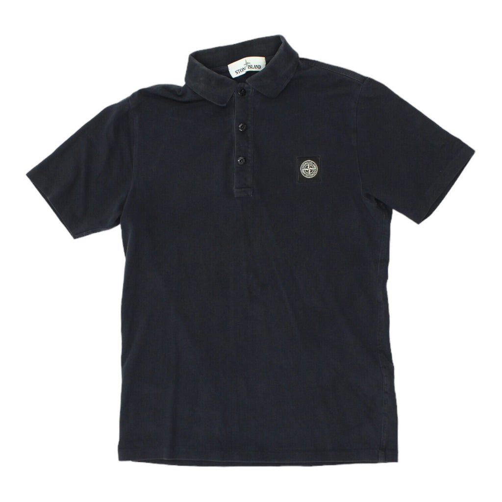 Stone Island Mens Navy Polo Shirt | Vintage High End Designer Sports Casual VTG | Vintage Messina Hembry | Thrift | Second-Hand Messina Hembry | Used Clothing | Messina Hembry 