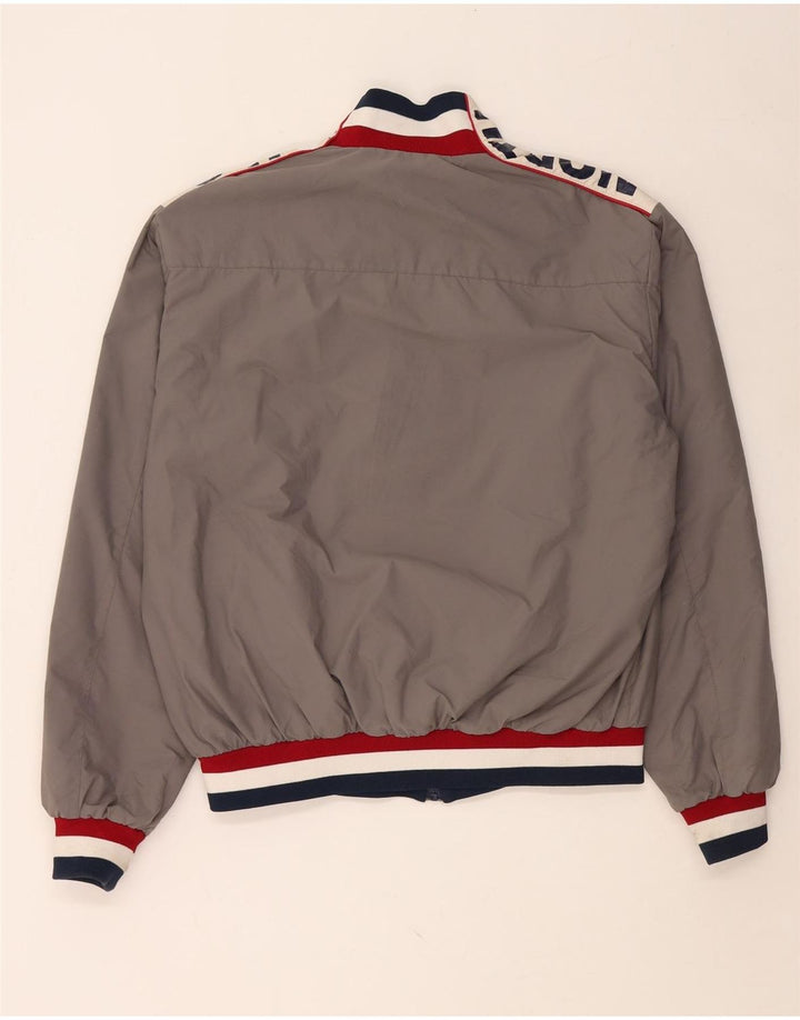 NORTH SAILS Mens Graphic Bomber Jacket UK 42 XL Grey Colourblock Polyamide