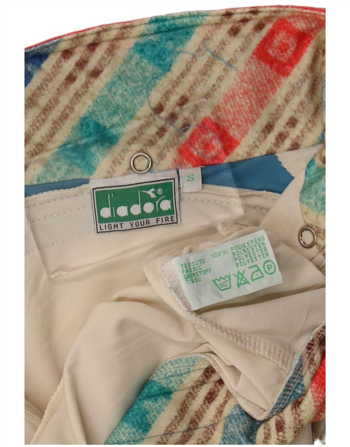 Diadora Womens Tracksuit Top Jacket UK 10 Small Off White Colourblock