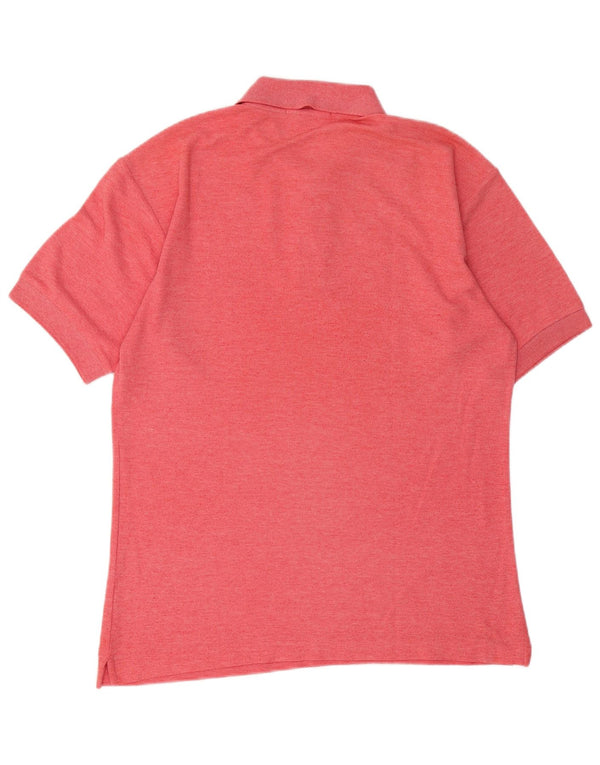 Fila Mens Loose Fit Polo Shirt IT 44 XS Pink Cotton