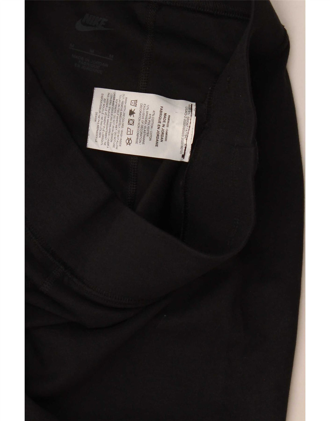 Nike Womens Graphic Leggings UK 12 Medium Black Cotton
