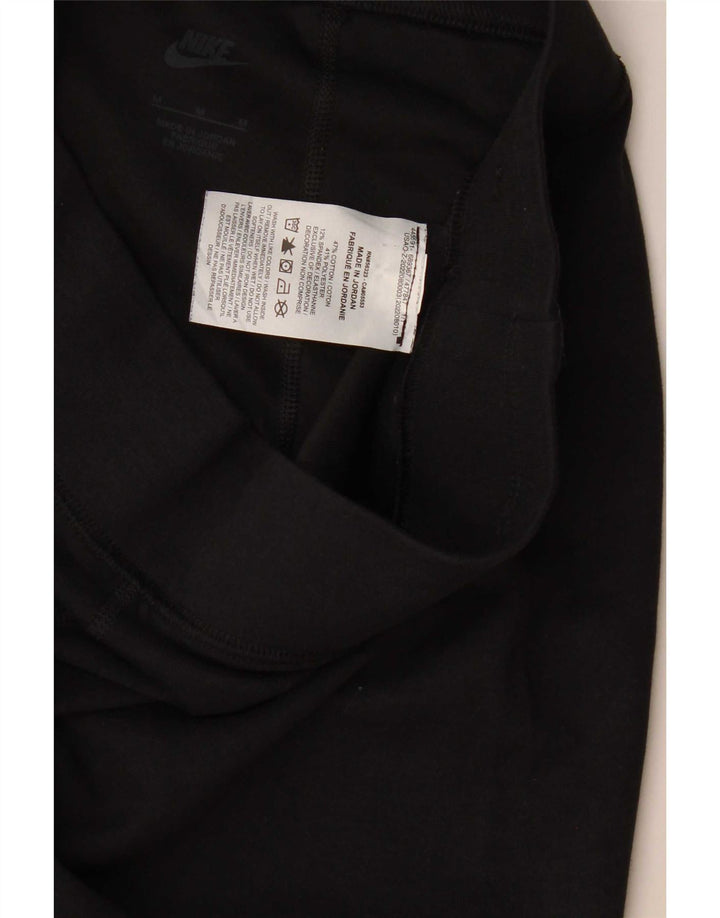 Nike Womens Graphic Leggings UK 12 Medium Black Cotton