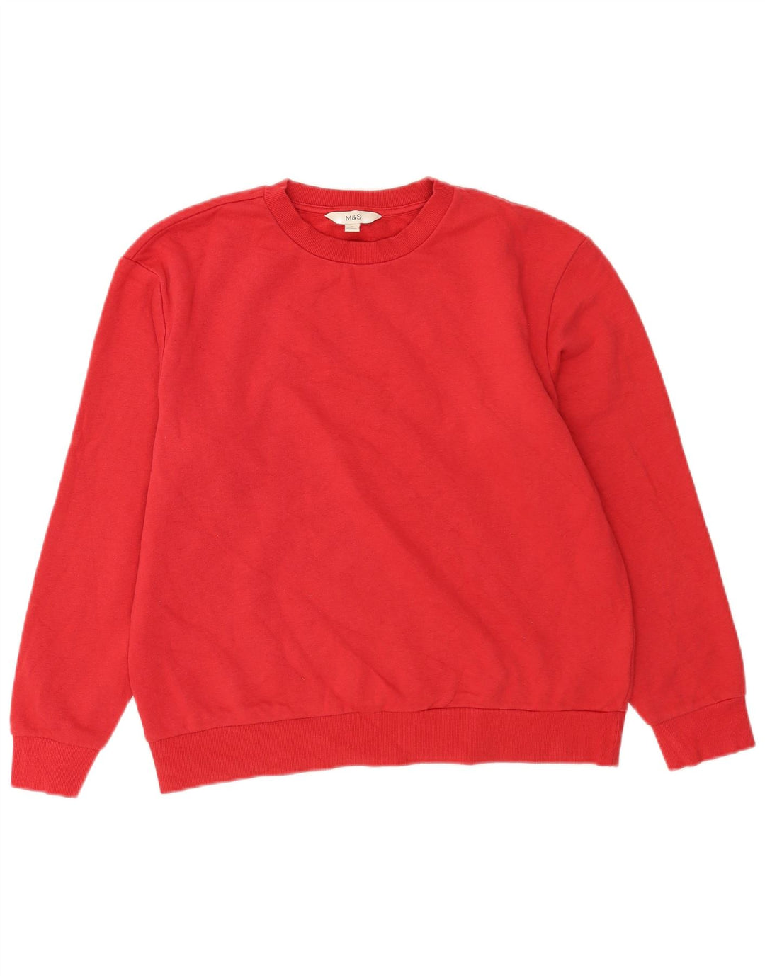 MARKS & SPENCER Mens Sweatshirt Jumper Medium Red Cotton