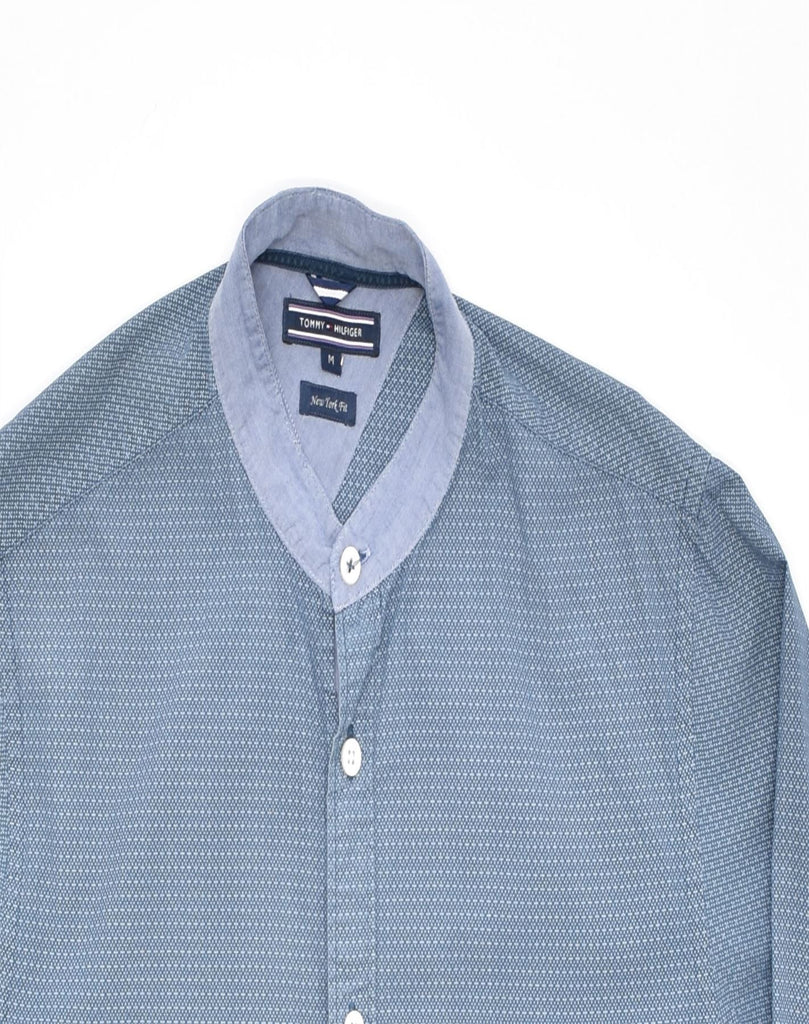 TOMMY HILFIGER Mens New York Fit Shirt Medium Blue Cotton | Vintage | Thrift | Second-Hand | Used Clothing | Messina Hembry 