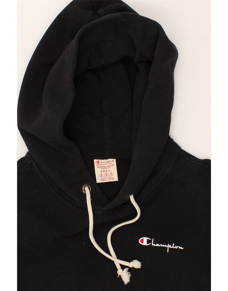 CHAMPION Womens Hoodie Jumper UK 10 Small Black | Vintage Champion | Thrift | Second-Hand Champion | Used Clothing | Messina Hembry 