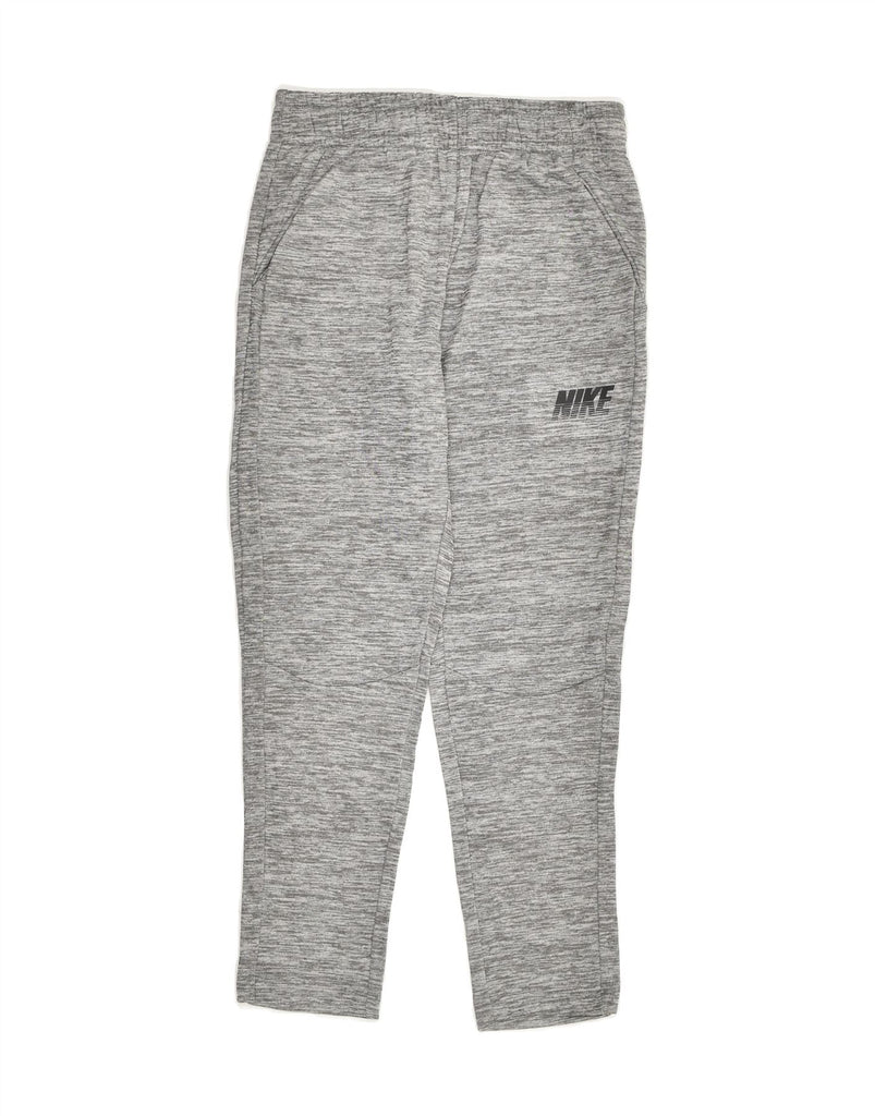 NIKE Boys Dri Fit Tracksuit Trousers 7-8 Years Medium  Grey Flecked | Vintage Nike | Thrift | Second-Hand Nike | Used Clothing | Messina Hembry 