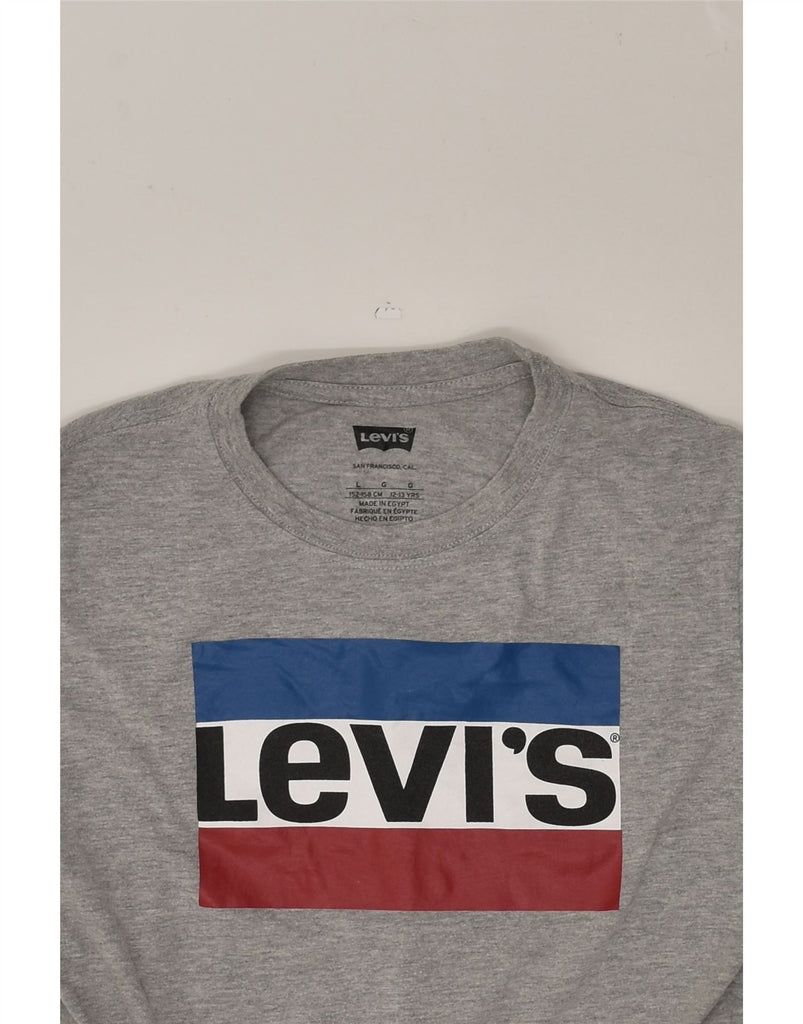 LEVI'S Boys Graphic T-Shirt Top 12-13 Years Grey Cotton | Vintage Levi's | Thrift | Second-Hand Levi's | Used Clothing | Messina Hembry 