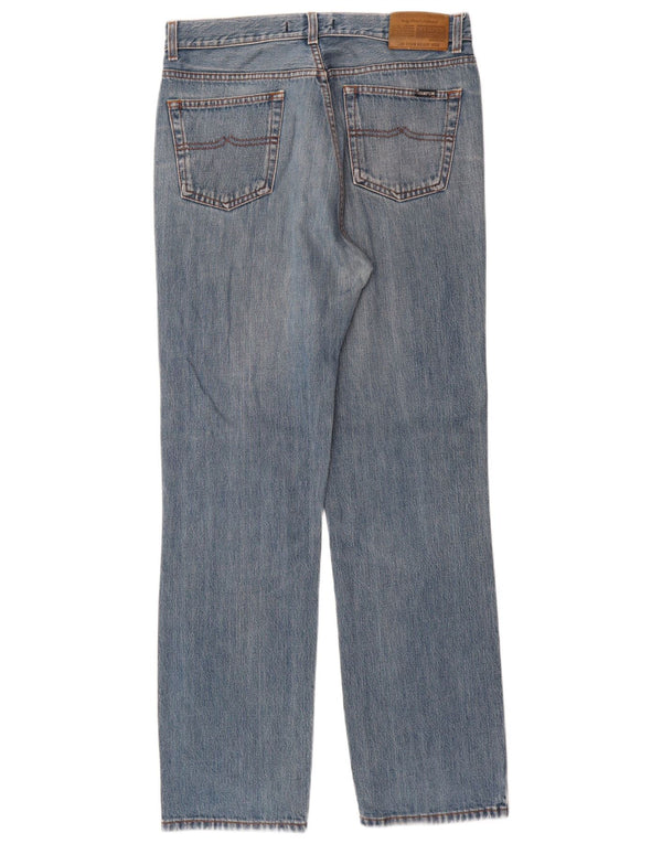 Wampum Mens Straight Jeans W32 L34 Blue