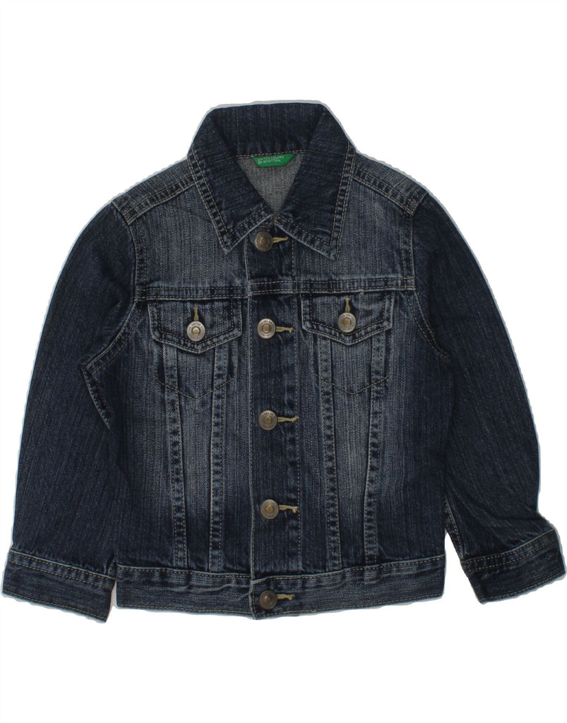 BENETTON Baby Boys Denim Jacket 12-18 Months Blue Cotton | Vintage Benetton | Thrift | Second-Hand Benetton | Used Clothing | Messina Hembry 