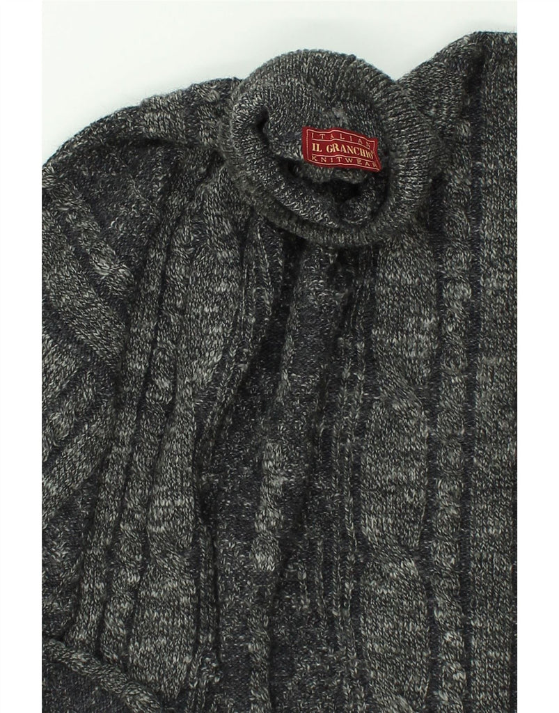 IL GRANCHIO Mens Roll Neck Jumper Sweater XL Grey | Vintage Il Granchio | Thrift | Second-Hand Il Granchio | Used Clothing | Messina Hembry 