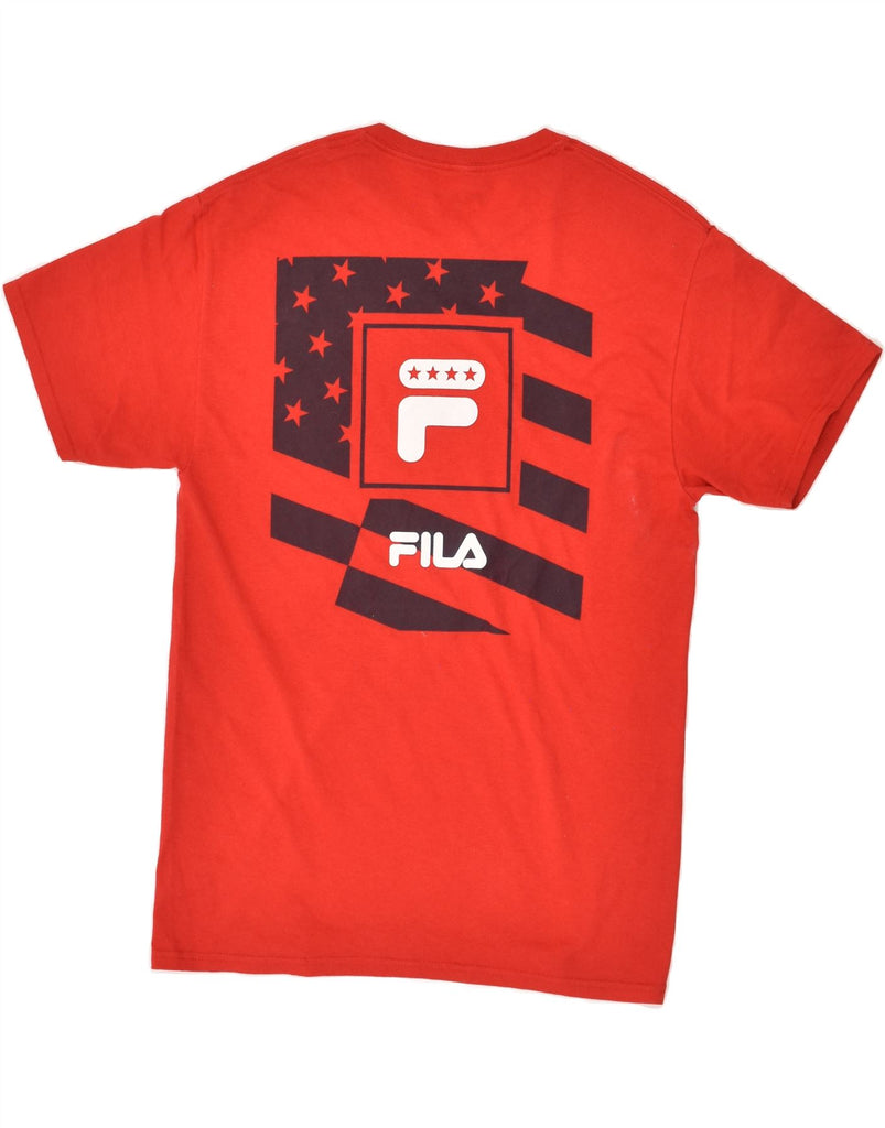 FILA Mens Graphic T-Shirt Top Medium Red Cotton | Vintage Fila | Thrift | Second-Hand Fila | Used Clothing | Messina Hembry 