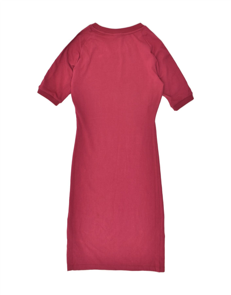 ADIDAS Womens T-Shirt Dress UK 8 Small Pink Cotton | Vintage Adidas | Thrift | Second-Hand Adidas | Used Clothing | Messina Hembry 