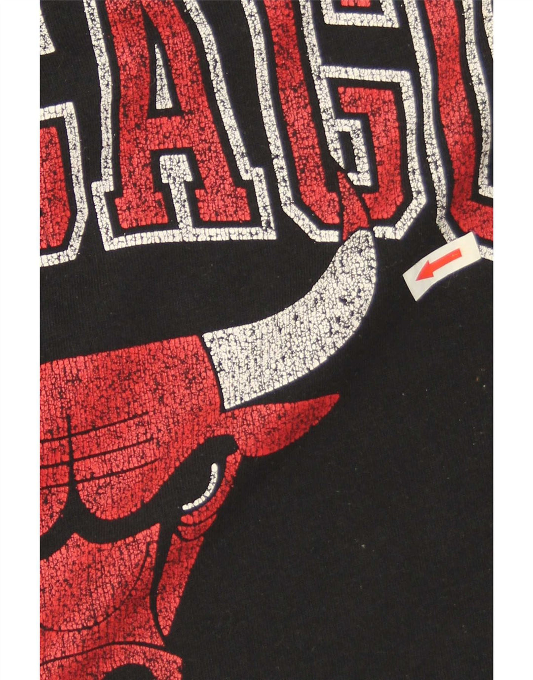 NBA Mens Chicago Bulls Graphic Oversized Sweatshirt Jumper Small Black