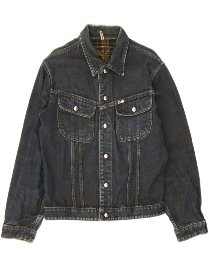 Meltin' Pot Mens Denim Jacket UK 36 Small Navy Blue