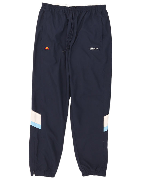 Ellesse Mens Tracksuit Trousers Joggers Large Navy Blue Colourblock