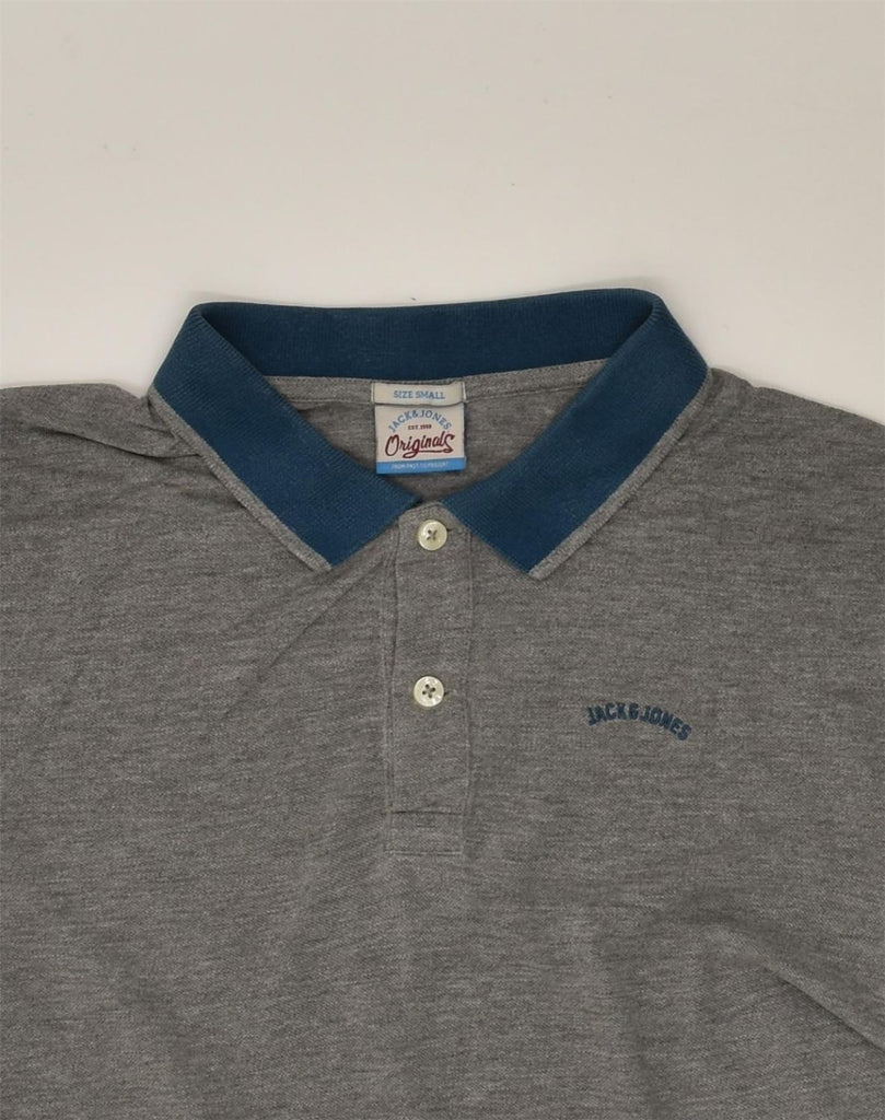 JACK & JONES Mens Originals Polo Shirt Small Grey Cotton | Vintage Jack & Jones | Thrift | Second-Hand Jack & Jones | Used Clothing | Messina Hembry 