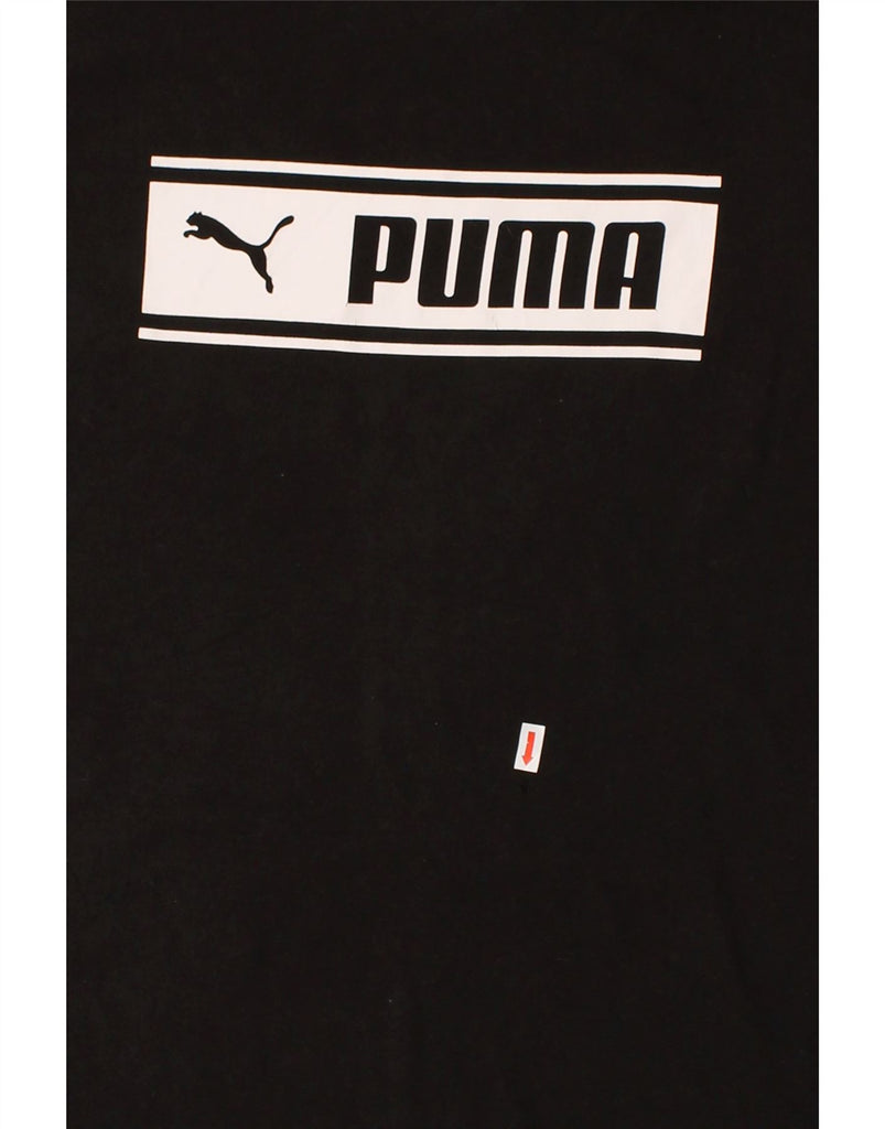 PUMA Mens Graphic T-Shirt Top Large Black Cotton | Vintage Puma | Thrift | Second-Hand Puma | Used Clothing | Messina Hembry 