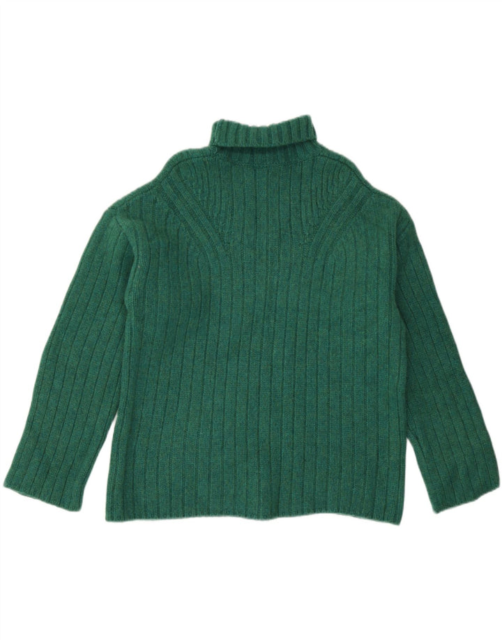 Jigsaw Womens Roll Neck Jumper Sweater UK 14 Medium Green Wool