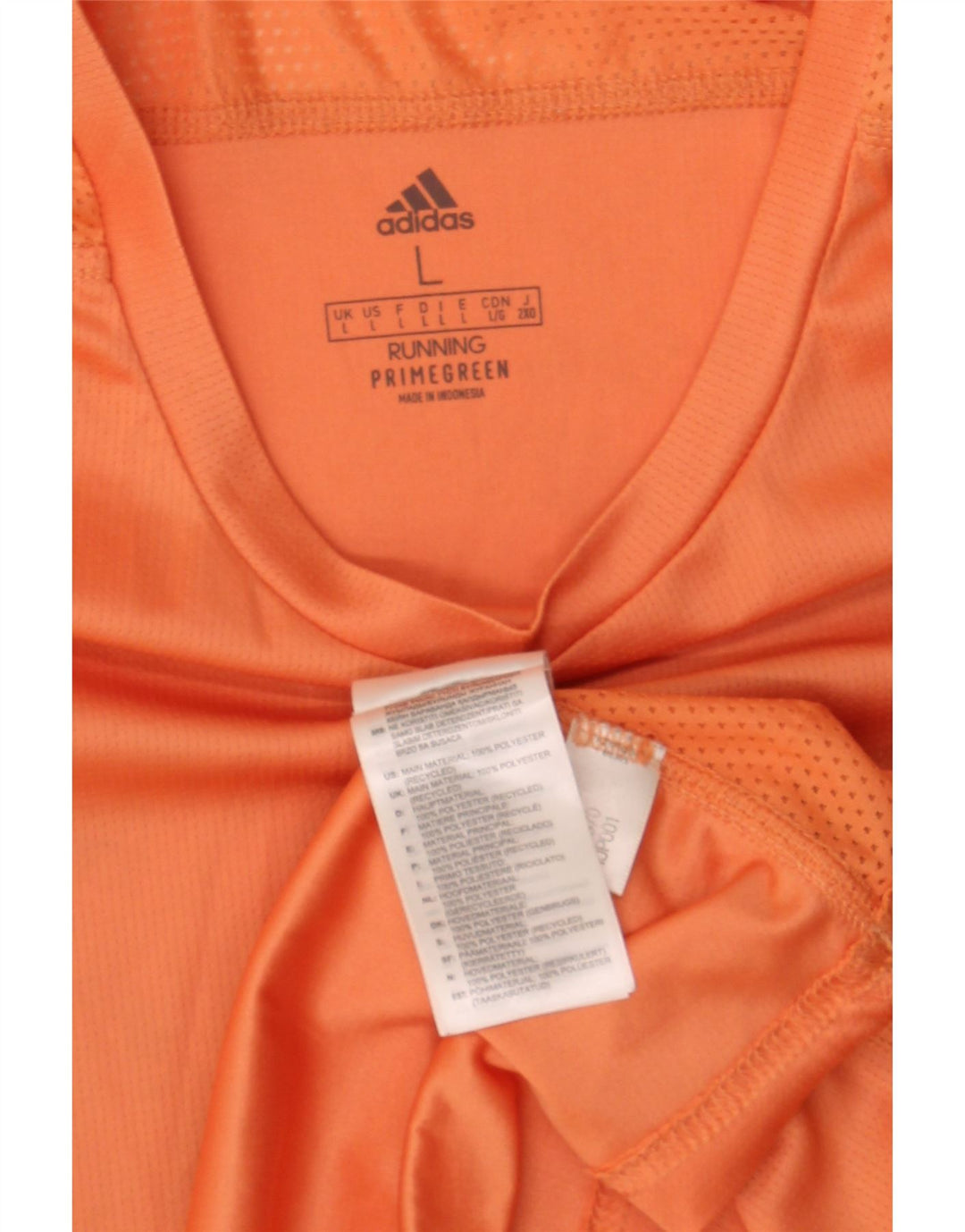 ADIDAS Mens Aeroready T-Shirt Top Large Orange Polyester