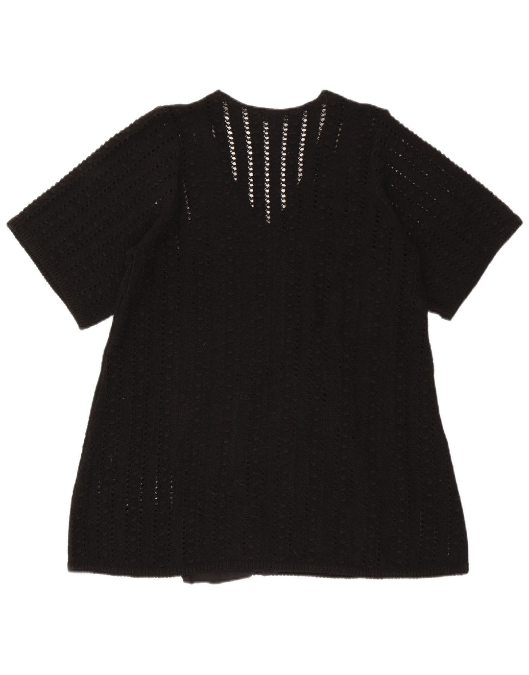 Zara Womens Oversized Blouse Top UK 10 Small Black Polyester