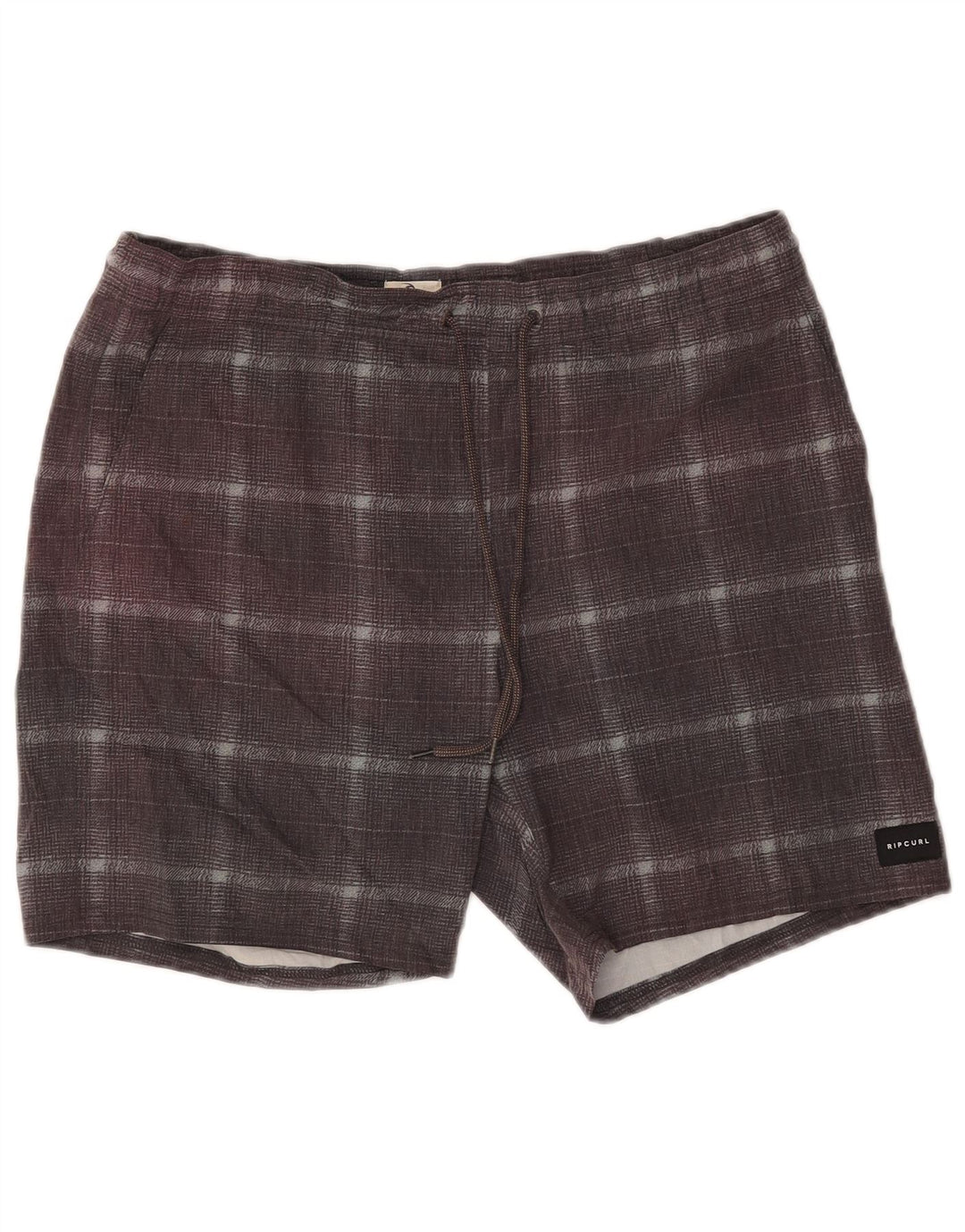 Rip Curl Mens Swimming Shorts Medium  Grey Check Polyester