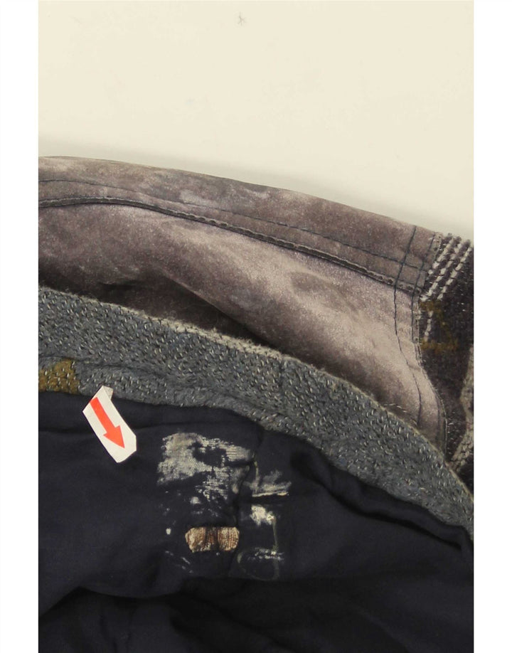 Vintage Mens Duffle Jacket UK 40 Large Grey Fair Isle Wool